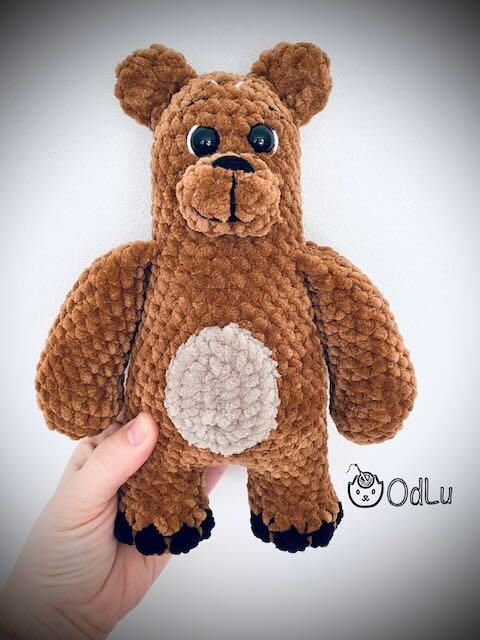 DIY - Háčkovaný medvídek Buclík hnědý