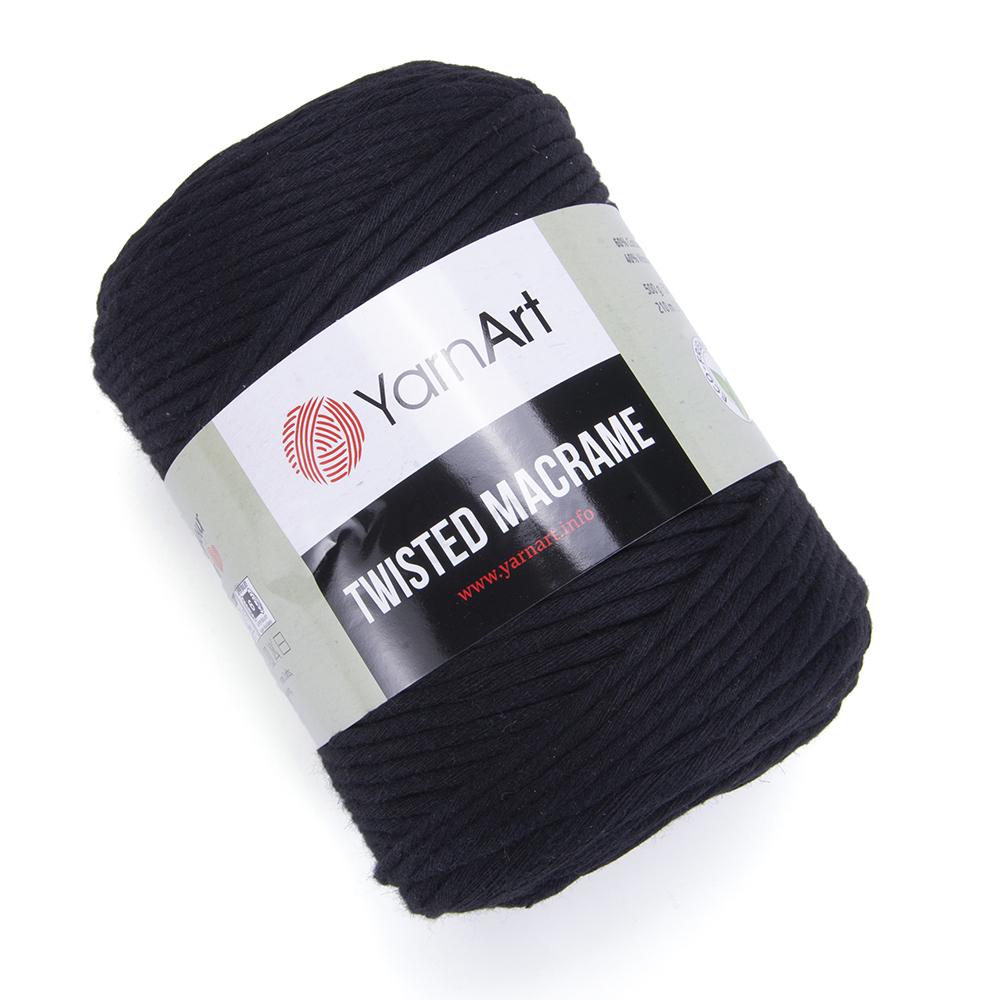 Yarnart Twisted Macrame 750 černá