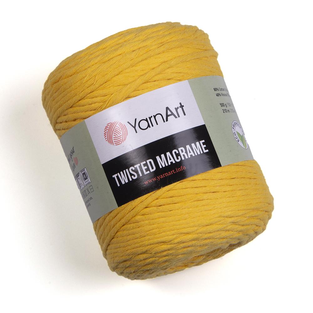 Yarnart Twisted Macrame 764 žlutá hořčicová