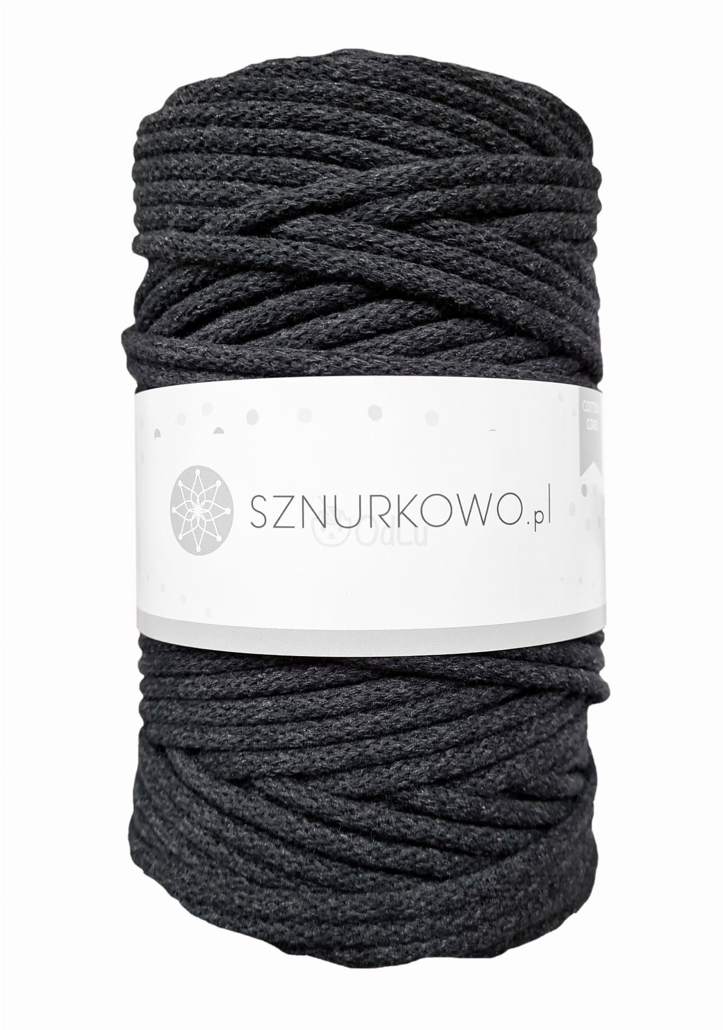 Sznurkowo bavlněné šňůry 5mm antracitové
