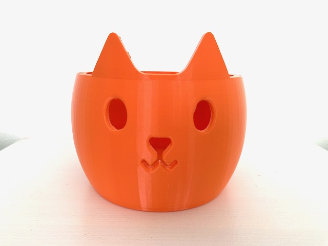 Miska na přízi Kočka oranžová
