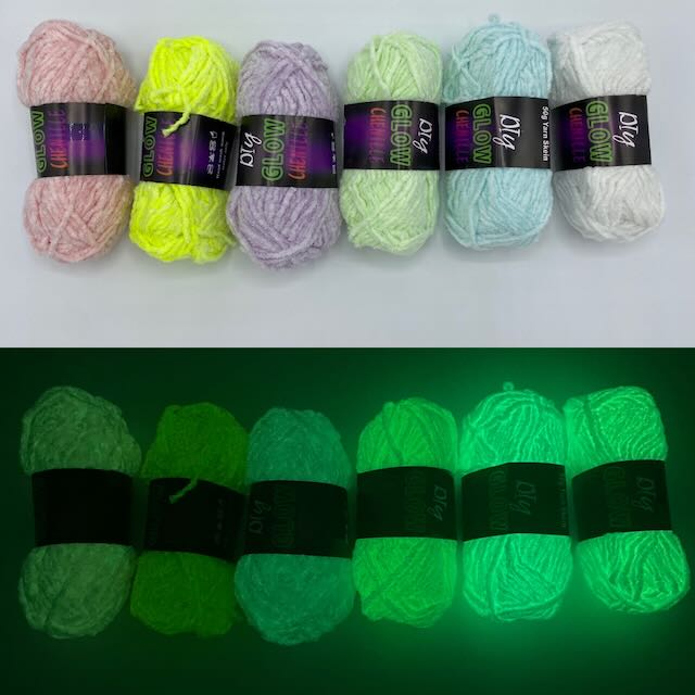 Žinylkové Glow Chenille yarn