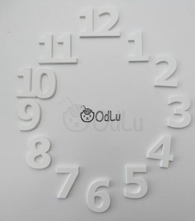 Hodinové arabské číslice 2cm bílé