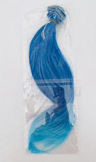 Vlasy na panenky modrotyrkysové