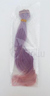 Vlasy na panenky fialovorůžové