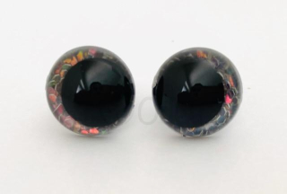 Bezpečnostní oči 18mm šilhavé šedorůžové 2ks