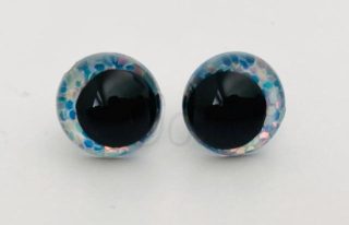 Bezpečnostní oči 18mm šilhavé modrobílé 2ks