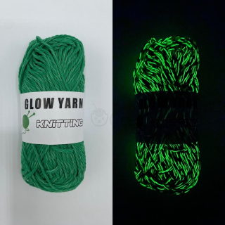 Glow in dark příze zelená vánoční