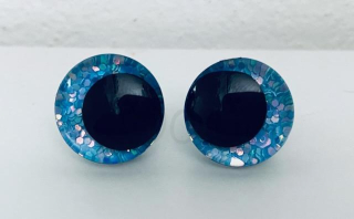 Bezpečnostní oči 14mm šilhavé modré 2ks