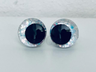 Bezpečnostní oči 14mm šilhavé bílé 2ks