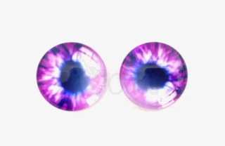 Nalepovací oči 18mm fialové 2ks