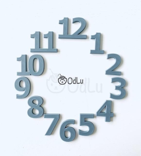 Hodinové arabské číslice 4cm šedé