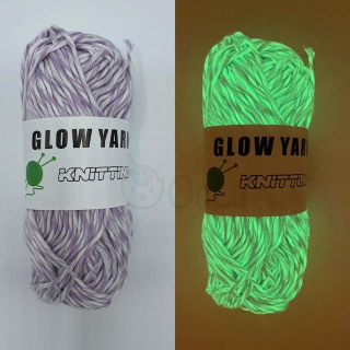 Glow in dark příze žíhaná fialová