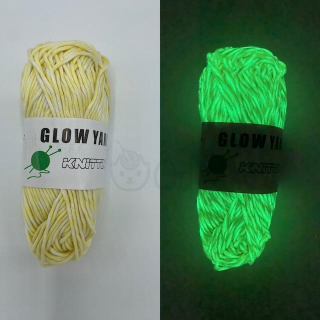 Glow in dark příze žíhaná žlutá